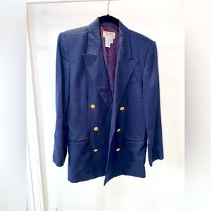 Talbots Petites IVintage Navy Blazer